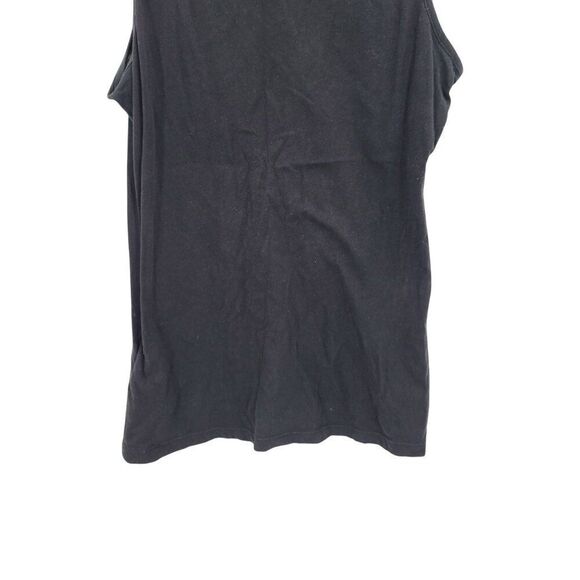 Y2k Guess Black Sleeveless Tank Top Sz M Rhinestone Log Spell Out Baddie Hip Hop - Picture 10 of 11